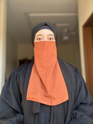 HALF NIQAB - RUST