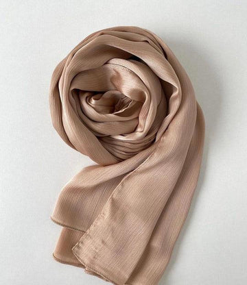 Crinkle Silk Hijab - PURE GOLD