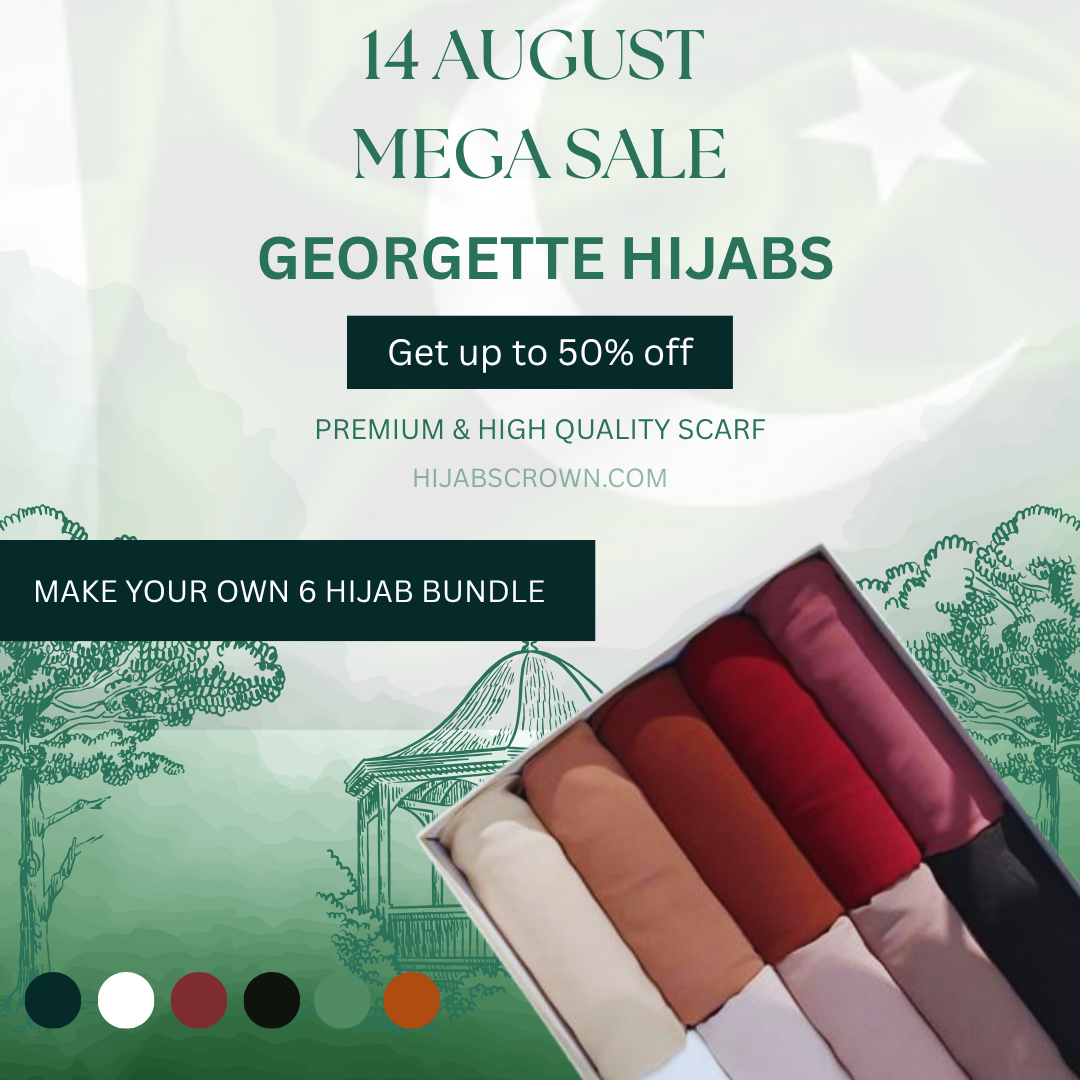 Freedom Box of 6 Georgette Hijabs + FREE Gift!