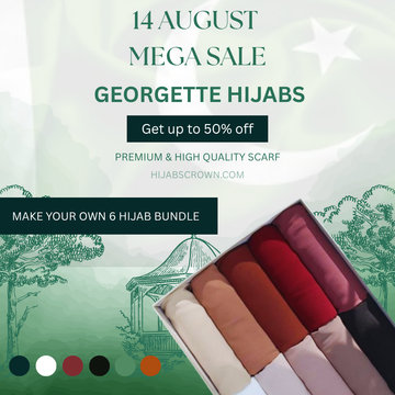 Freedom Box of 6 Georgette Hijabs + FREE Gift!