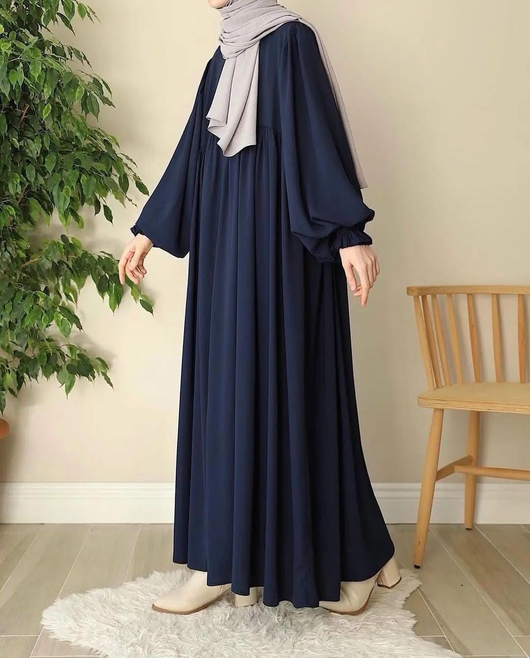 Blue Roman Abaya with Stoller – Elegant &amp; Modest Style